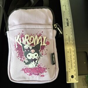 KUROMI & MY MELODY 17"Zipper BagPurple Hello Kitty Sanrio NWT. 3940